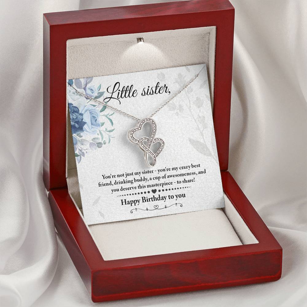 Little Sister Double Hearts Necklace