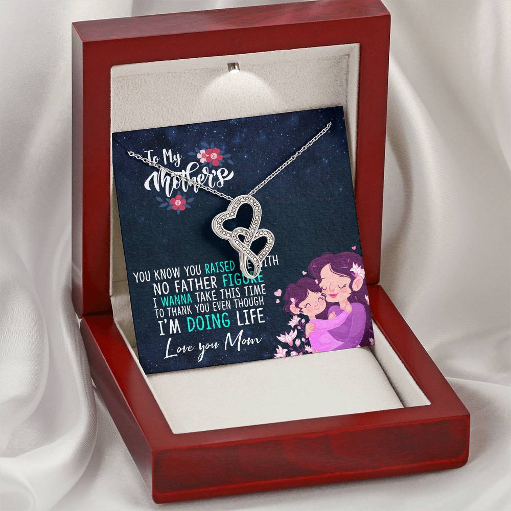 To Mother Double Hearts Necklace