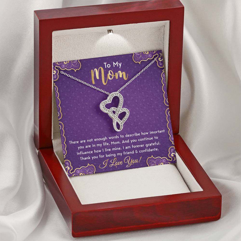 To My Mom 6 Double Hearts Necklace