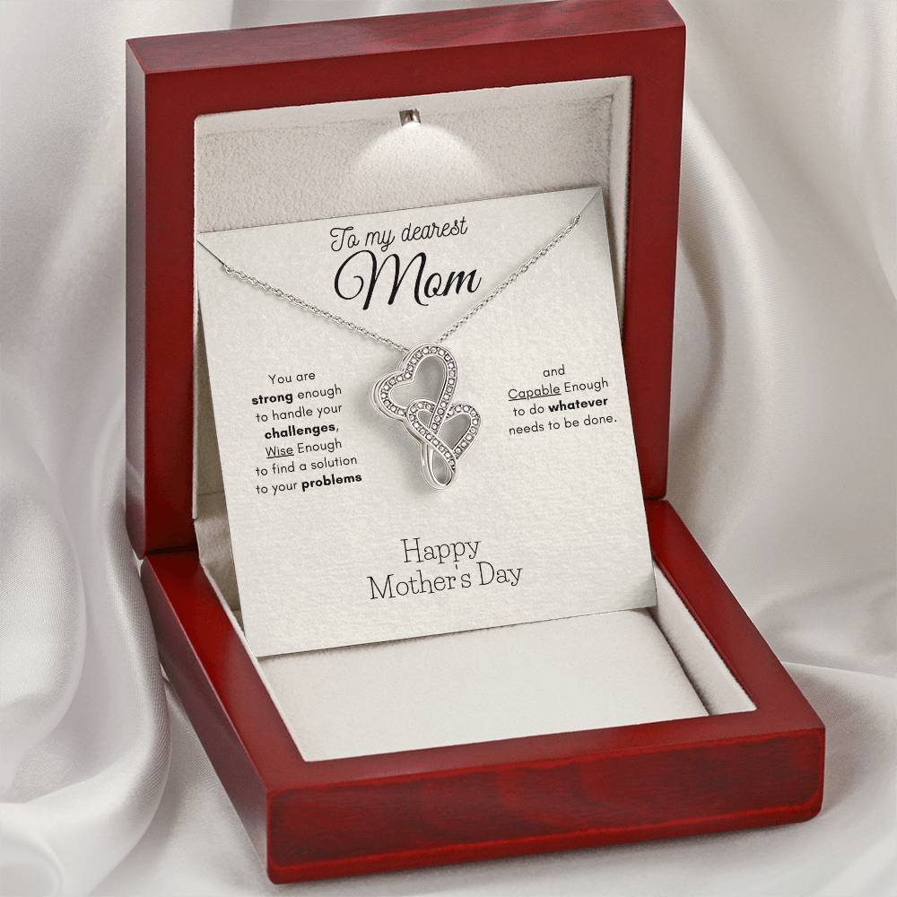 Gorgeous Gift For Mom - Double Hearts Necklace