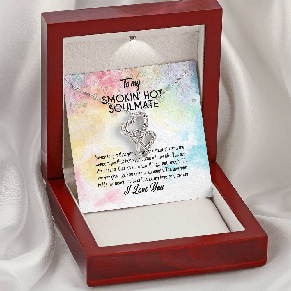 To My Soulmate 1 Double Hearts Necklace