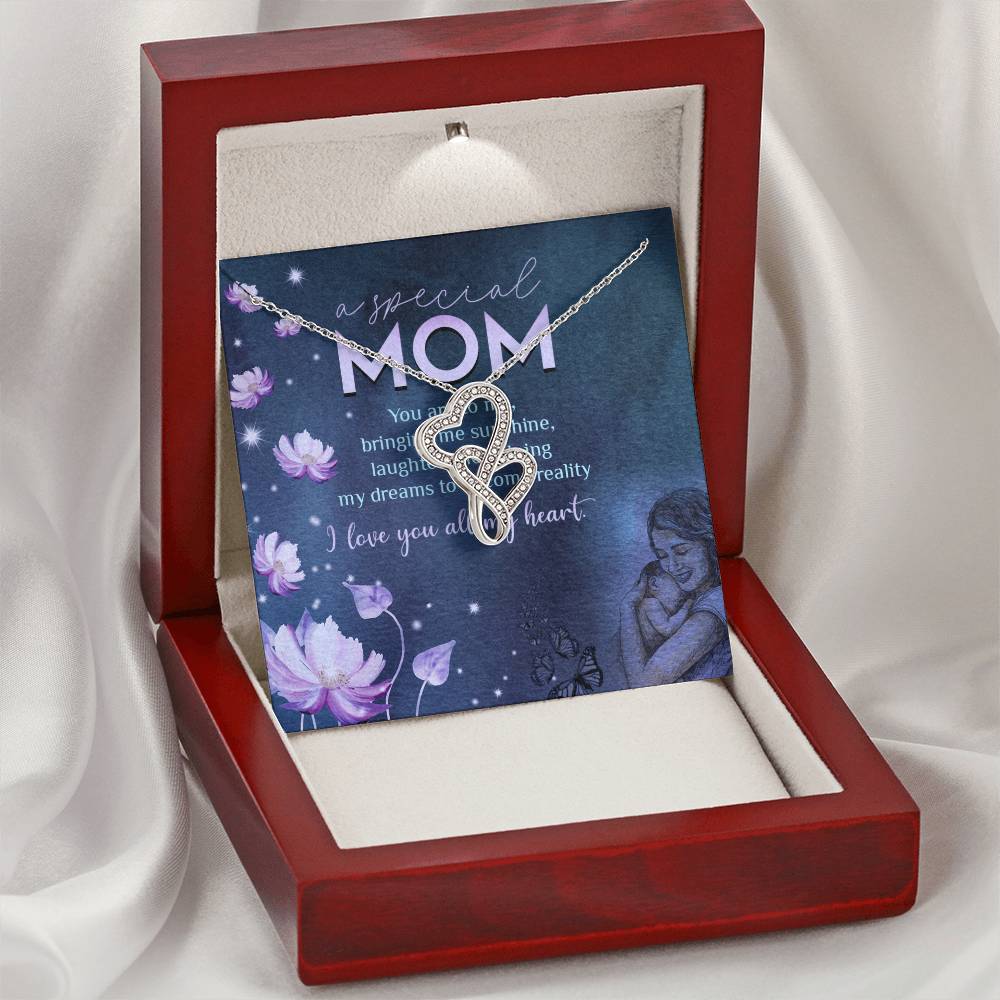 Birthday Gift For Mother Mother Gift Necklace Christmas Gift Meaningful Mother Gift 5 Double Hearts Necklace