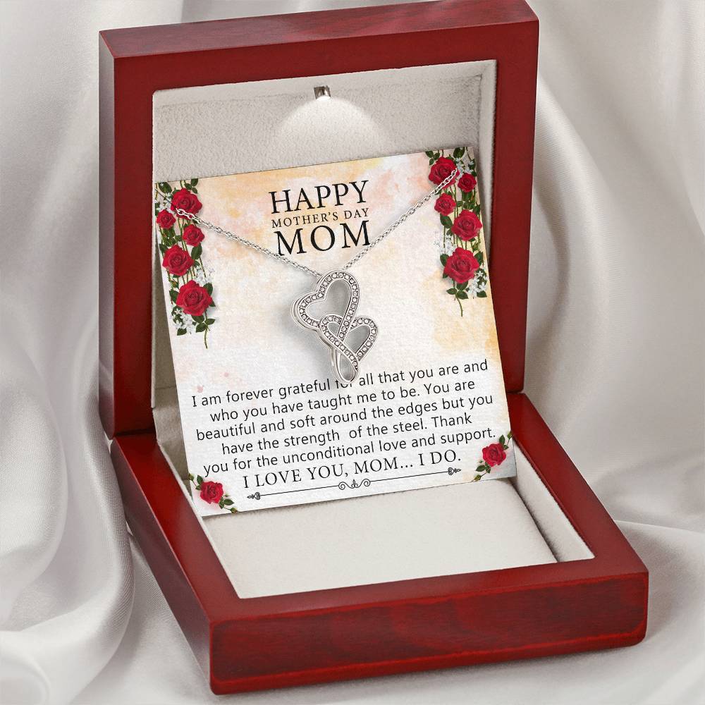 Mother's Day Gifts For Mom From Daughter Double Hearts Necklace