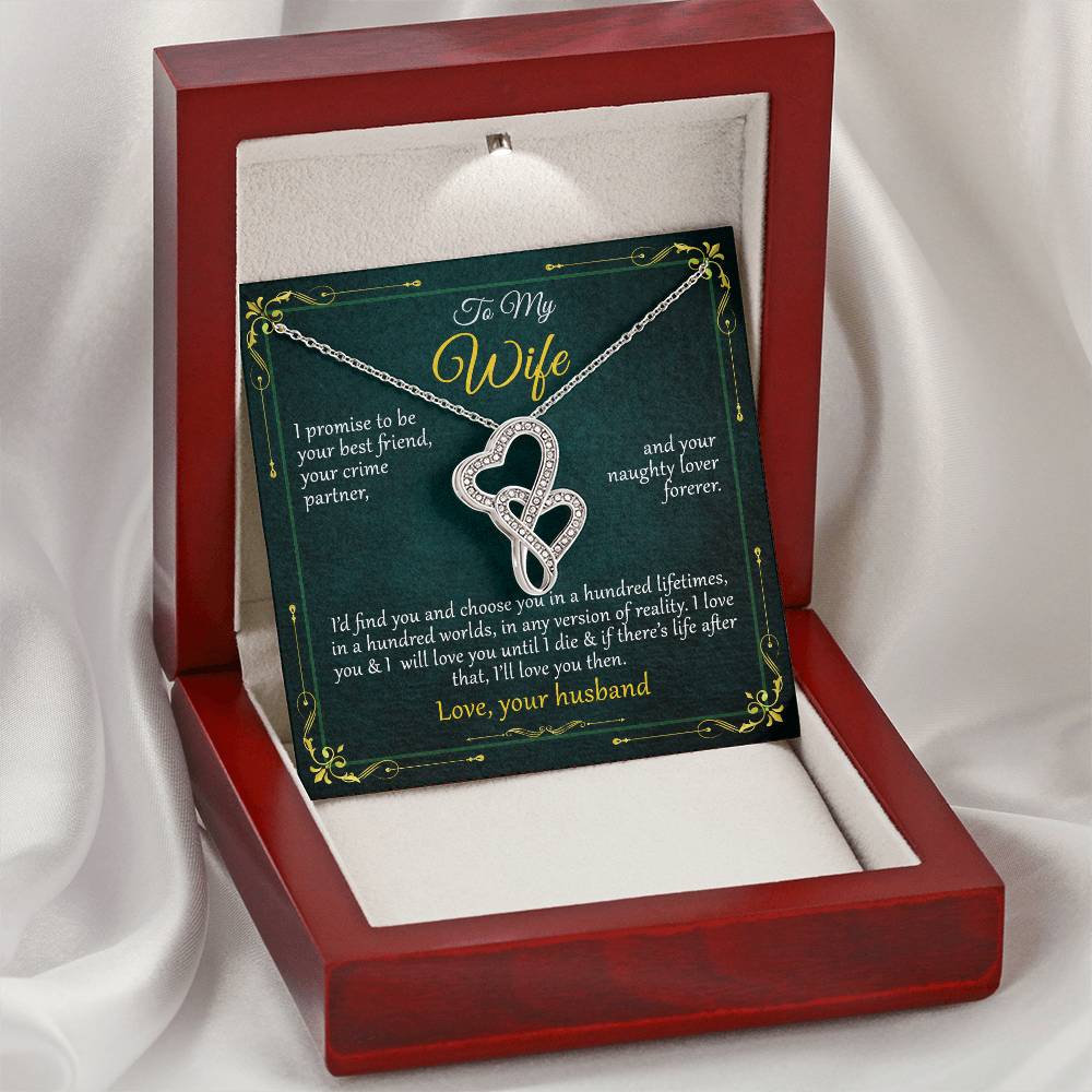 I Promise To Be Your Best Friend Limited Edition Double Hearts Necklace