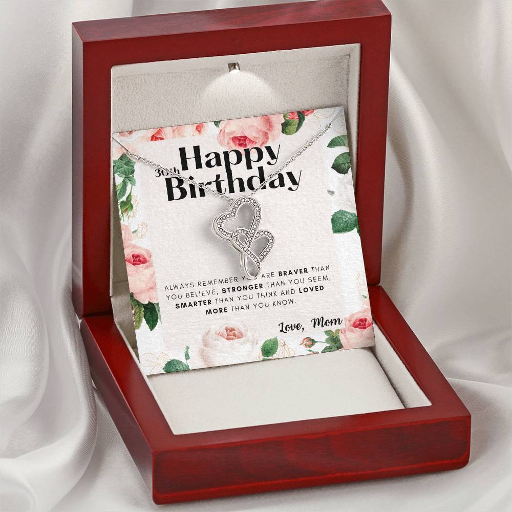 30Th Birthday Gifts For Daughter Necklace For Daughter 3 Decade Jewelry 30 Years Old 30Th Birthday Gift Necklace Double Hearts Necklace