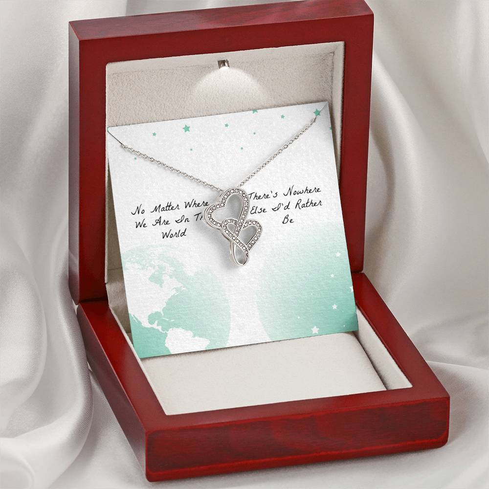 There's Nowhere Else - Necklace Double Hearts Necklace