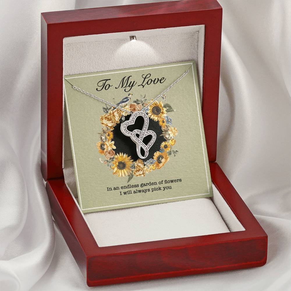 Girlfriend Necklace Valentine Gifts For Girlfriend Necklace For Girlfriend Birthday Gift For Girlfriend Girlfriend Gif Double Hearts Necklace