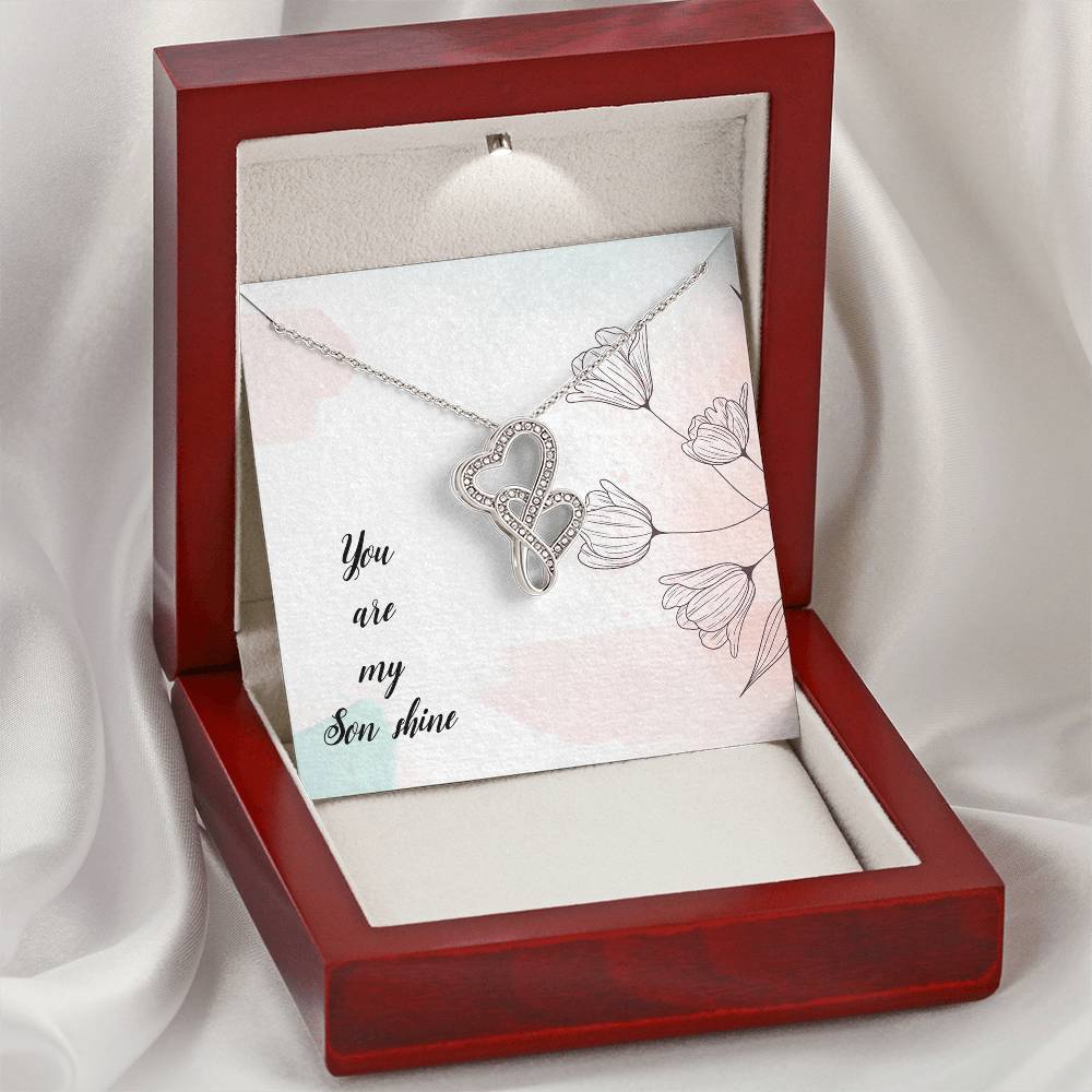 You Are My Son Shine - Double Hearts Necklace