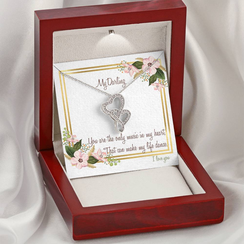 Beautiful Necklace For Girlfriend And Wife Leaves An Impressive Touch Double Hearts Necklace