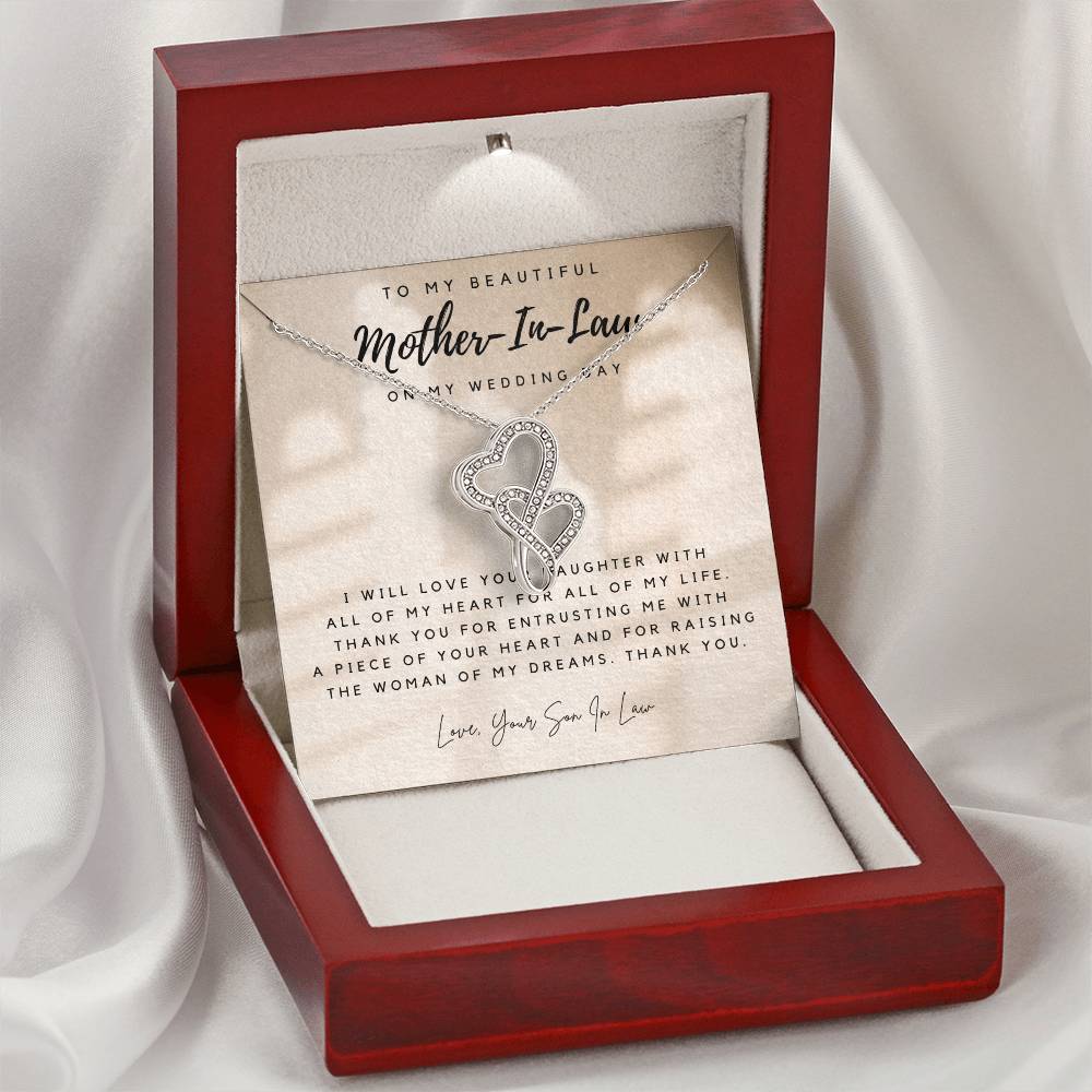 Mother Of The Bride Gift From Groom Mother In Law Gift On Wedding Day From Groom Gifts For Mother Of The Bride Futu 2 Double Hearts Necklace