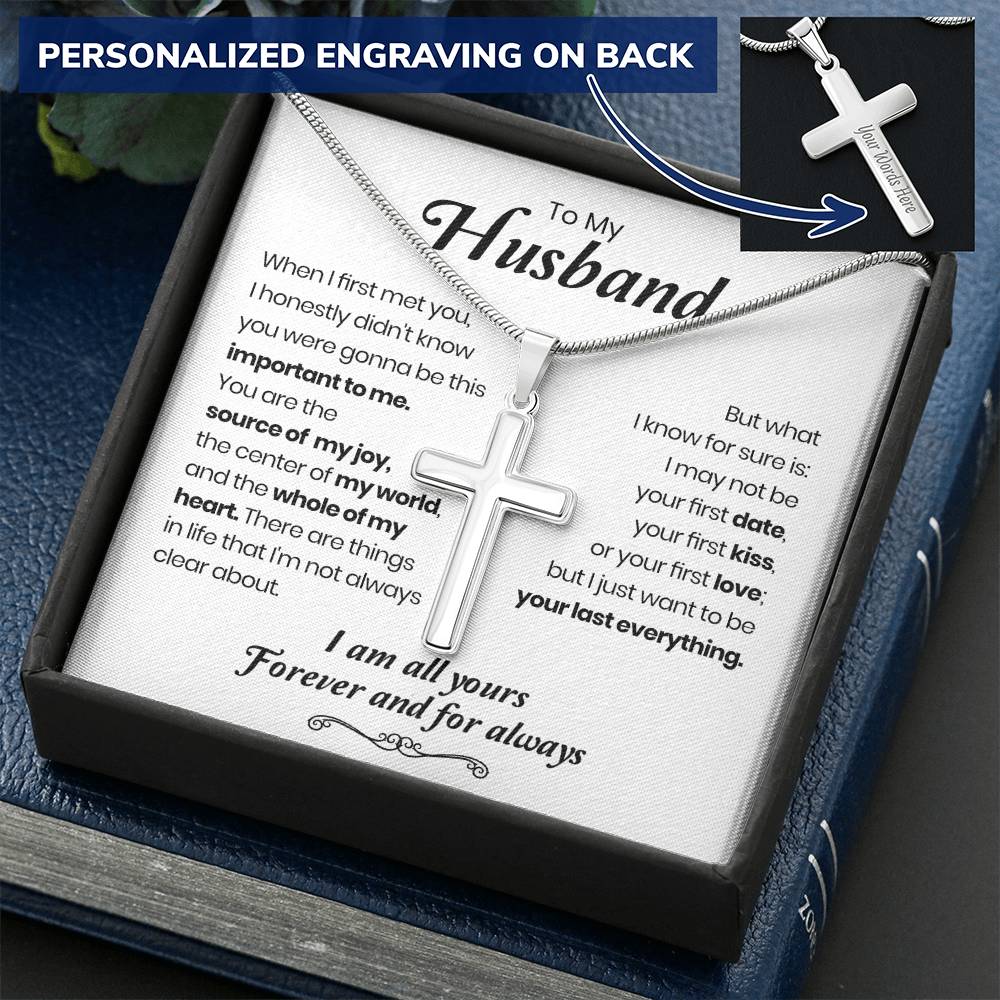 For Husband - What I Know For Sure - Cross Customize Engraved Cross Necklace