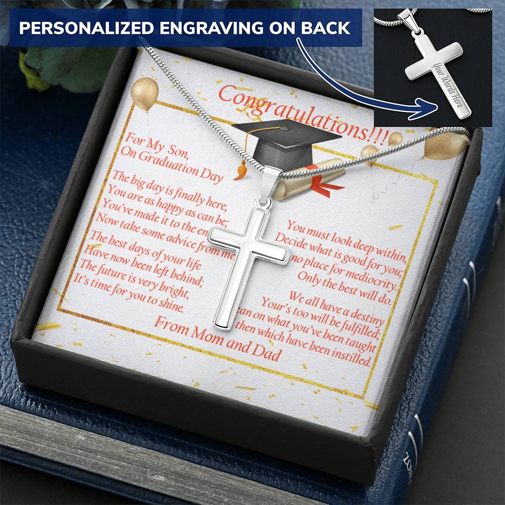 2022 Graduation 2022 Strong Graduate Gift Customize Graduation Gift High School Graduation College Graduation 2022 Customize Engraved Cross Necklace