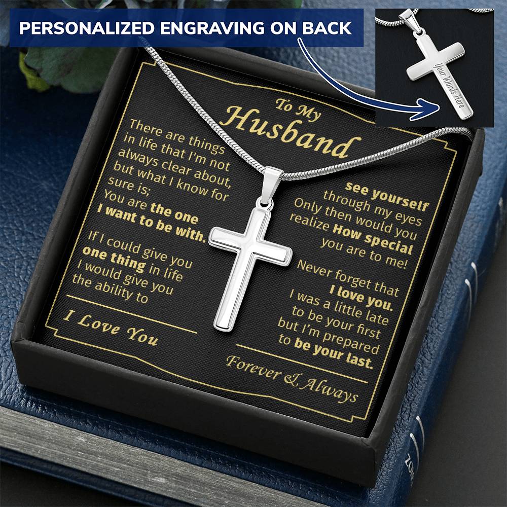 Gift For Husband - How Special You Are - Cross Customize Engraved Cross Necklace
