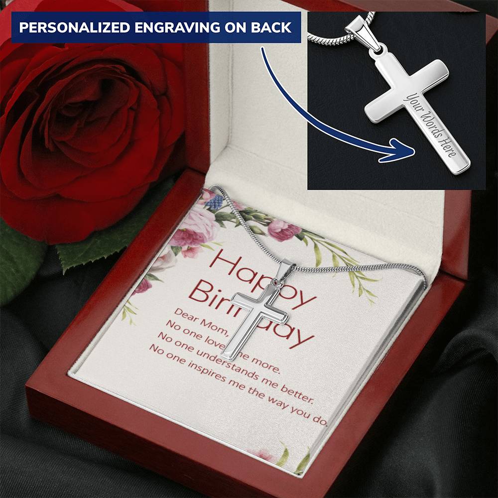 Birthday Gift For Mother Best Birthday Gifts For Mom Customize Engraved Cross Necklace