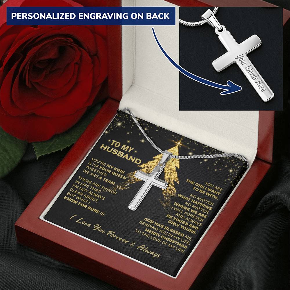 Gift For Husband - No Matter - Cross Customize Engraved Cross Necklace