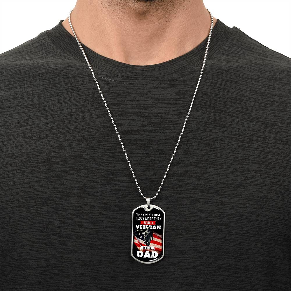 Patent-Pending Jewelry For Veteran Dad - Army Tag Necklace, Dog Tag Necklace