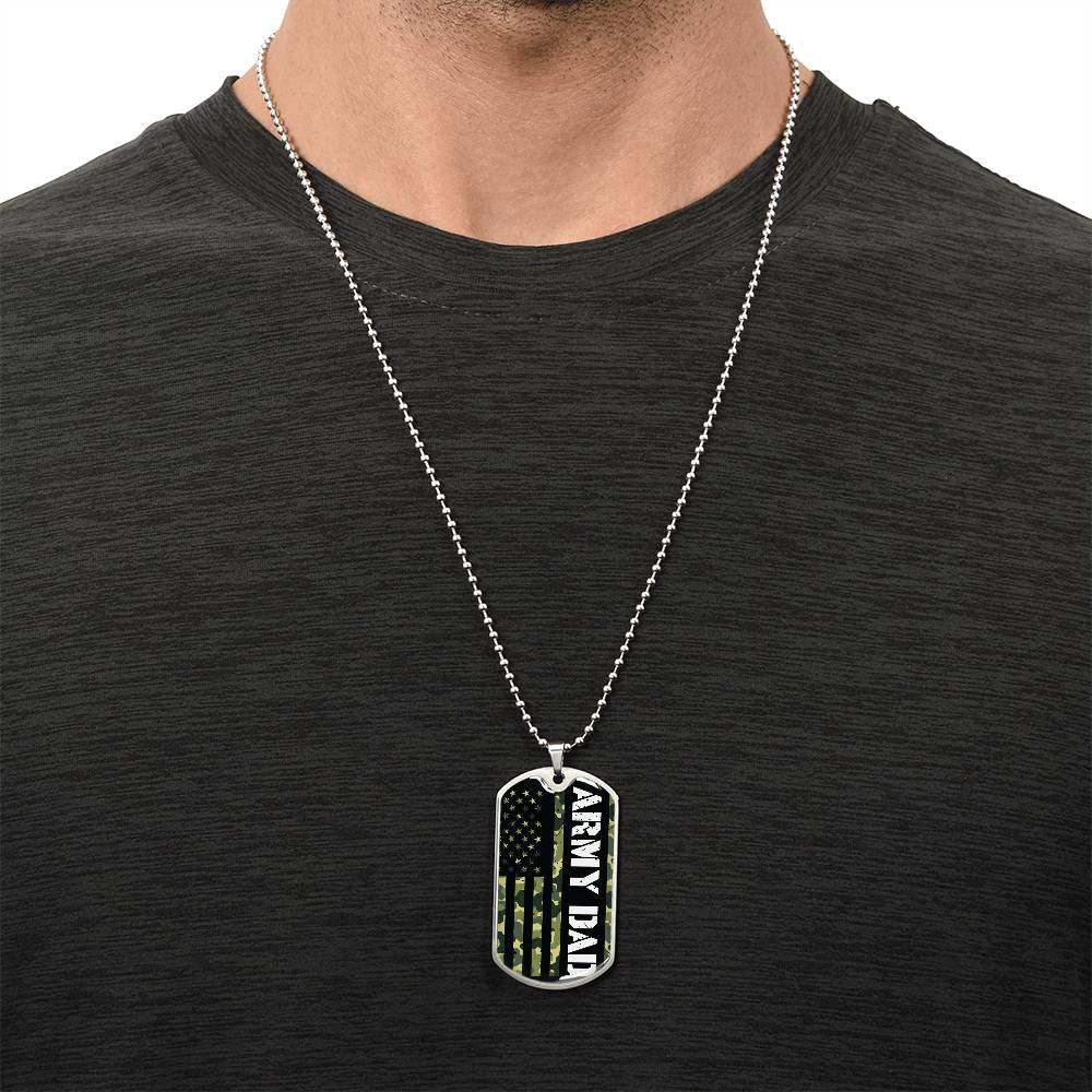Army Dad Fathers Day Gift, Army Dad Fathers Day Gift, Army Father Dog Tag, Fathers Day Necklace, Army Dad Dogtag, Fathers Day Gift - Army Tag Necklace, Dog Tag Necklace