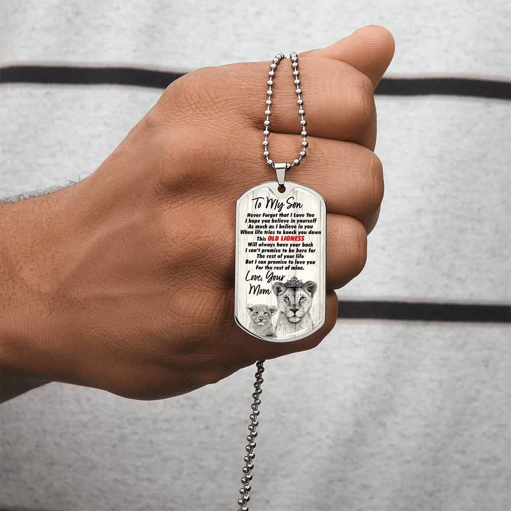 Gift For Son - Premium Dog Tag - Army Tag Necklace, Dog Tag Necklace