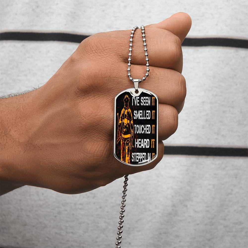 Firefighter Chain - Army Tag Necklace, Dog Tag Necklace