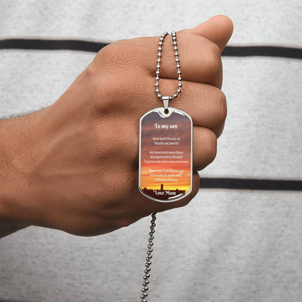 Best Gift For You Son! - Army Tag Necklace, Dog Tag Necklace