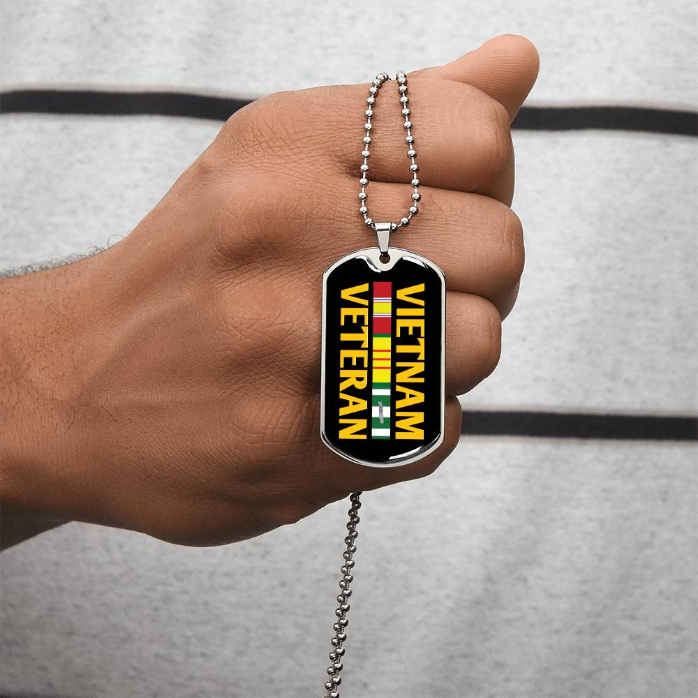 Vietnam Veteran Dog Tag - Army Tag Necklace, Dog Tag Necklace