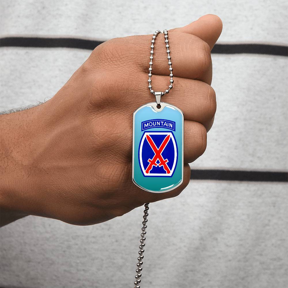 Gorgeous Dog Tag For 10Th Mountain Division - Army Tag Necklace, Dog Tag Necklace