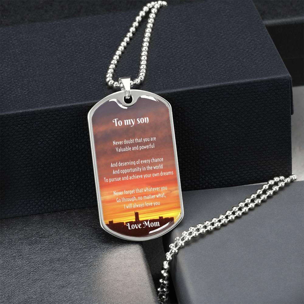 Best Gift For You Son! - Army Tag Necklace, Dog Tag Necklace