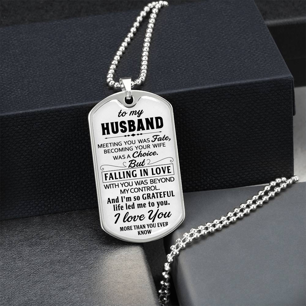 Gift For Husband - So Grateful - Dog Tag - Army Tag Necklace, Dog Tag Necklace