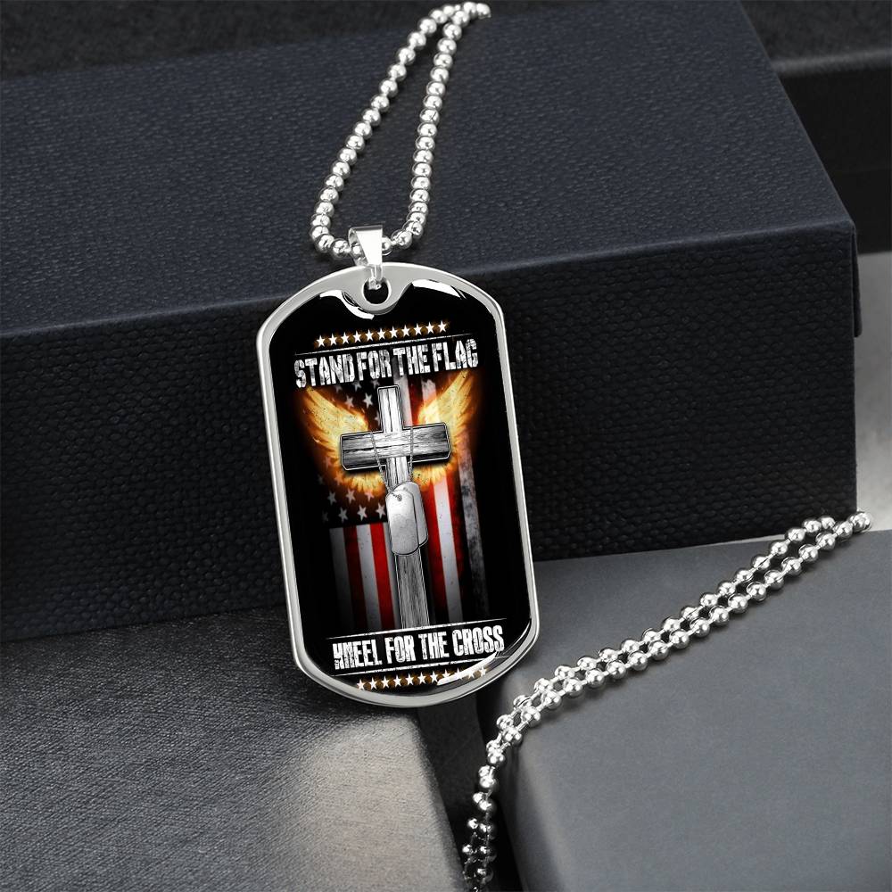 Stand For The Flag - Army Tag Necklace, Dog Tag Necklace