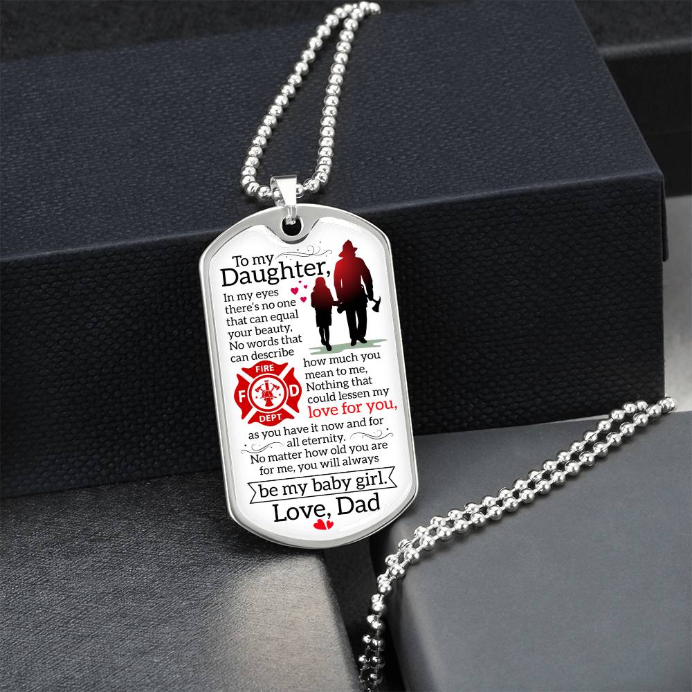 Firefighter Gift, Best Dog Tag Necklace Pendant For Fireman Dad Son Mom Female Male Birthday Christmas Father's Day - Army Tag Necklace, Dog Tag Necklace