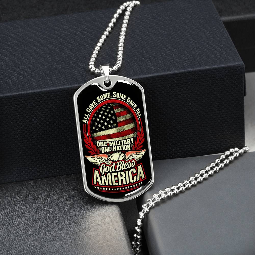 U.S Army Military Gift, Dog Tag Veteran Gifts for Grandpa Independence Day, Veteran Gift For Dad, Veteran Jewelry - Army Tag Necklace, Dog Tag Necklace