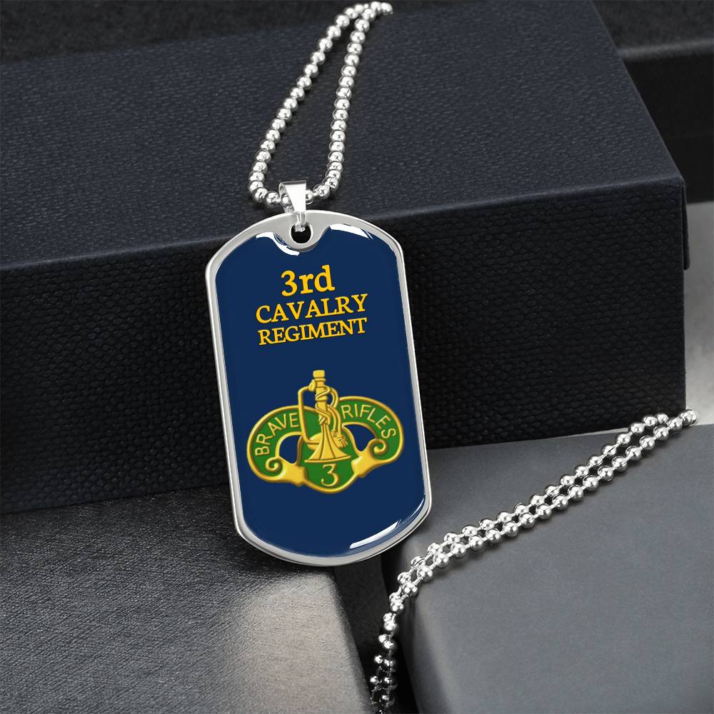 Awesome Dog Tag For 3Rd Armored Cavalry - Army Tag Necklace, Dog Tag Necklace