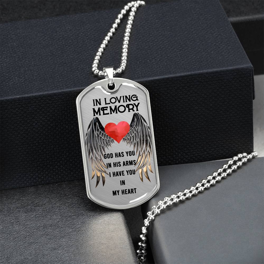 Rest In Peace - Infant Loss - Father Loss - Mother Loss - Loss Of Loved One - Memorial Jewelry - Army Tag Necklace, Dog Tag Necklace