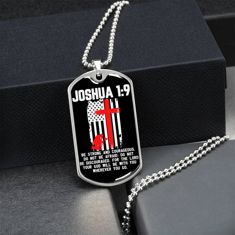 To My Strong And Courageous Dad Gift For My Father - Army Tag Necklace, Dog Tag Necklace
