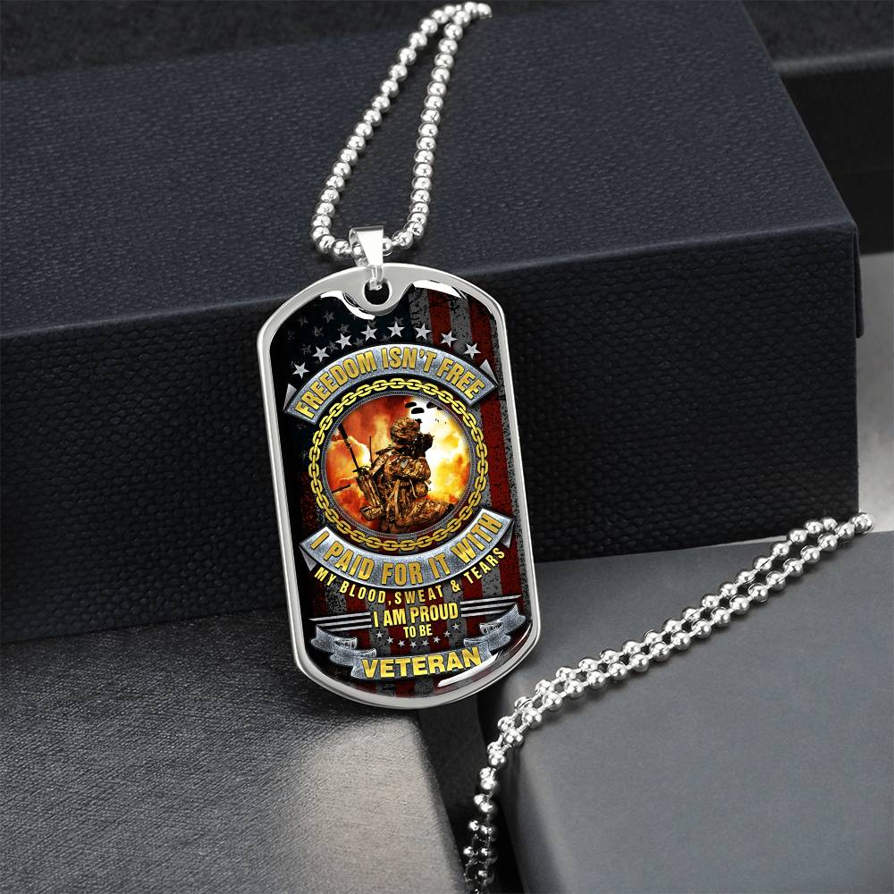 Gift for veteran, Military Gift, Veterans Day, veteran dog tag, US Army dog tag, Gift for Army, 4th of july gift - Army Tag Necklace, Dog Tag Necklace