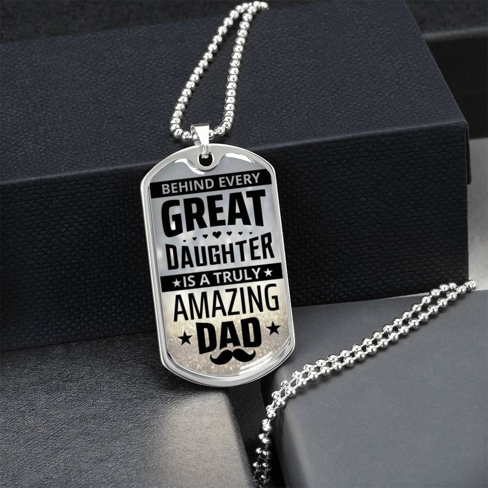 Engraved Dog Tags Necklace For Dad, Gift For Father's Day, Engraved Necklace, Custom Necklace For Husbandboyfriend - Army Tag Necklace, Dog Tag Necklace