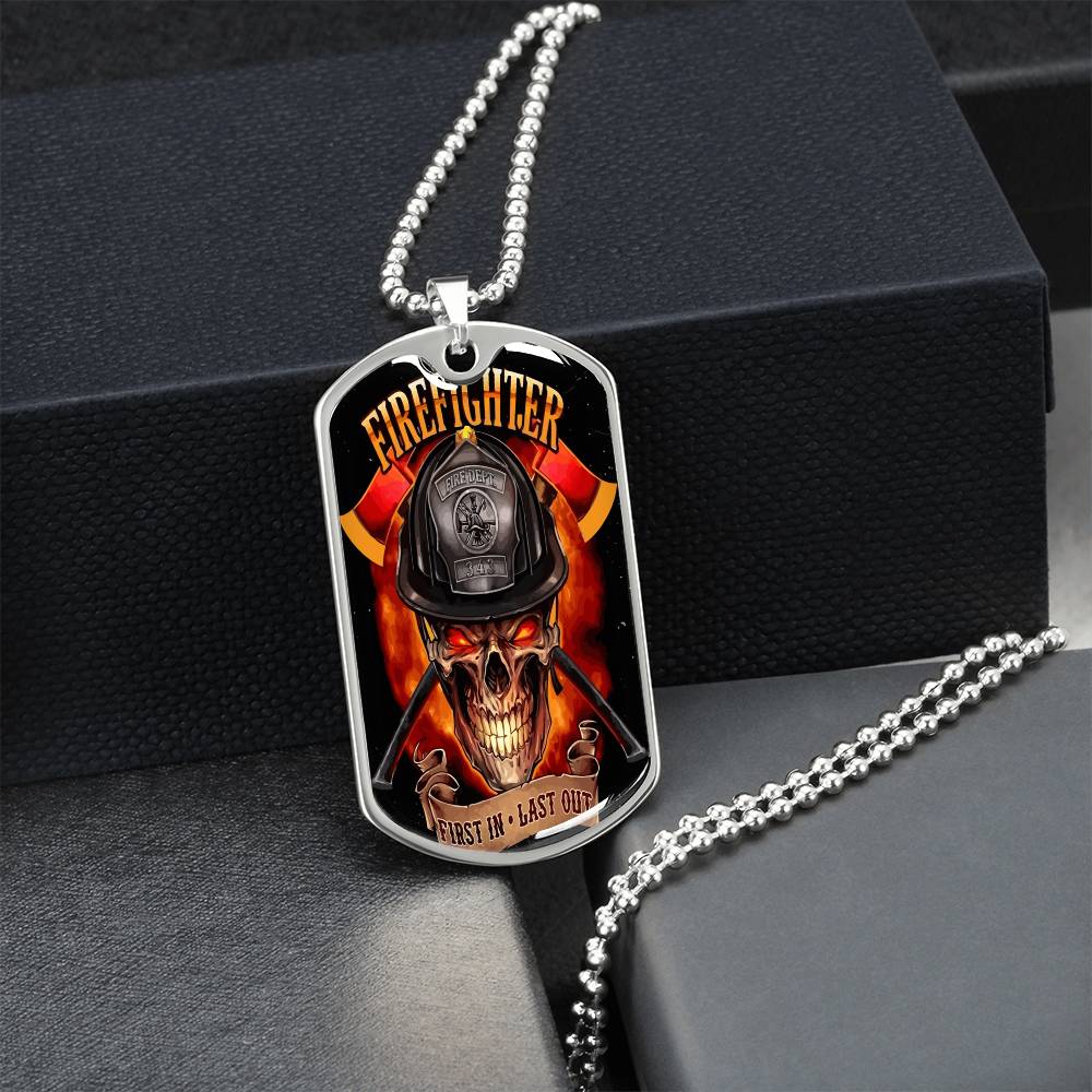 Best Gift For Firefighter - Army Tag Necklace, Dog Tag Necklace