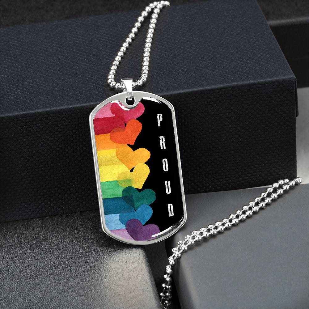 Proud To Be Me Black Dog Tag Necklace - Pride In Who I Am Dog Tag Necklace - Lgbtq Dog Tag Necklace - Born This Way - Army Tag Necklace, Dog Tag Necklace