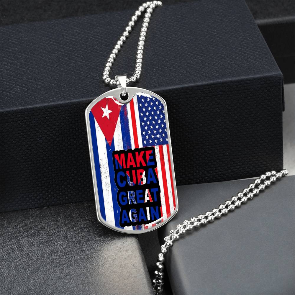 Make Cuba Great Again - Army Tag Necklace, Dog Tag Necklace