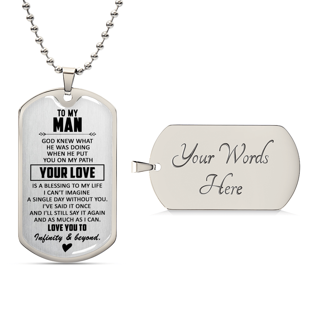 Gift For Your Man - Blessing - Dog Tag - Army Tag Necklace, Dog Tag Necklace