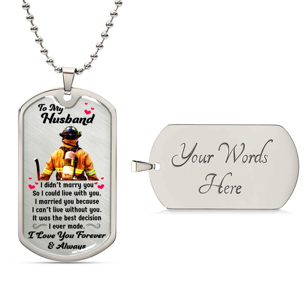 Gift For Firefighter - Premium Dog Tag - Army Tag Necklace, Dog Tag Necklace