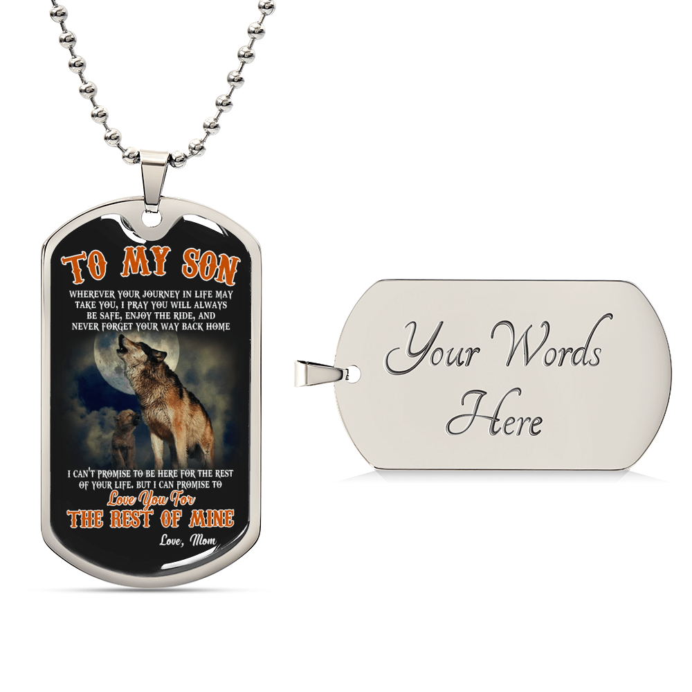 To My Son - Dog Tag Necklace - Army Tag Necklace, Dog Tag Necklace