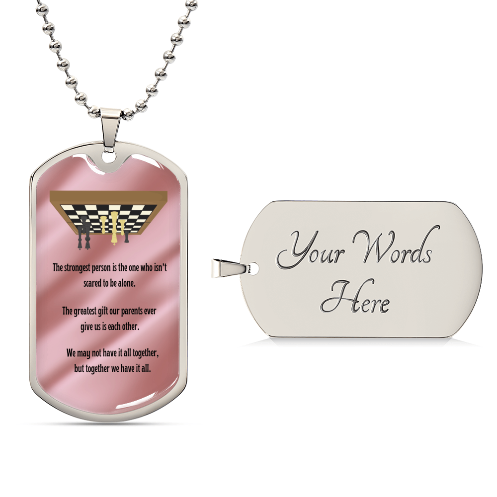 Chess Theme Dog Tag Necklace For Daughter - Army Tag Necklace, Dog Tag Necklace