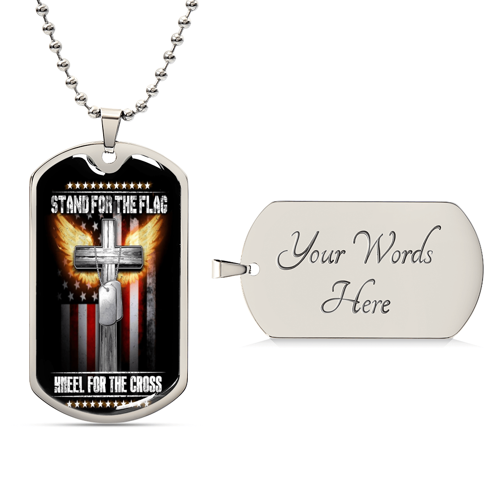 Stand For The Flag - Army Tag Necklace, Dog Tag Necklace