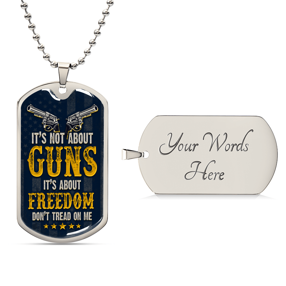 Freedom Dog Tag Necklace - Army Tag Necklace, Dog Tag Necklace