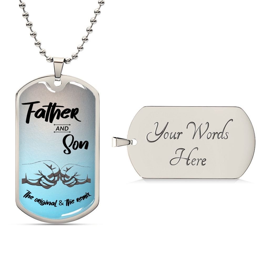 Gift For Dad- Father's Day. Dog Tags! The Original And The Remix! - Army Tag Necklace, Dog Tag Necklace