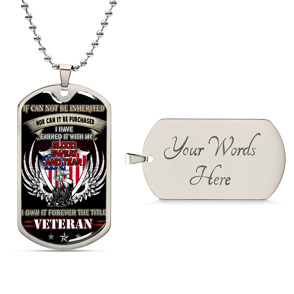 Premium Dog Tag Pendant For Us Veteran - Army Tag Necklace, Dog Tag Necklace