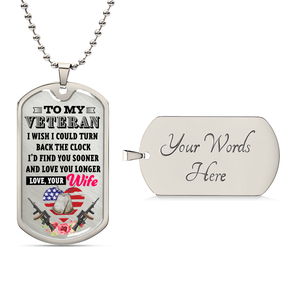 Gift For Veteran- Premium Dog Tag - Army Tag Necklace, Dog Tag Necklace