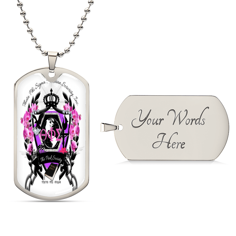 Theta Phi Sigma Luxury Dog Chains! - Army Tag Necklace, Dog Tag Necklace