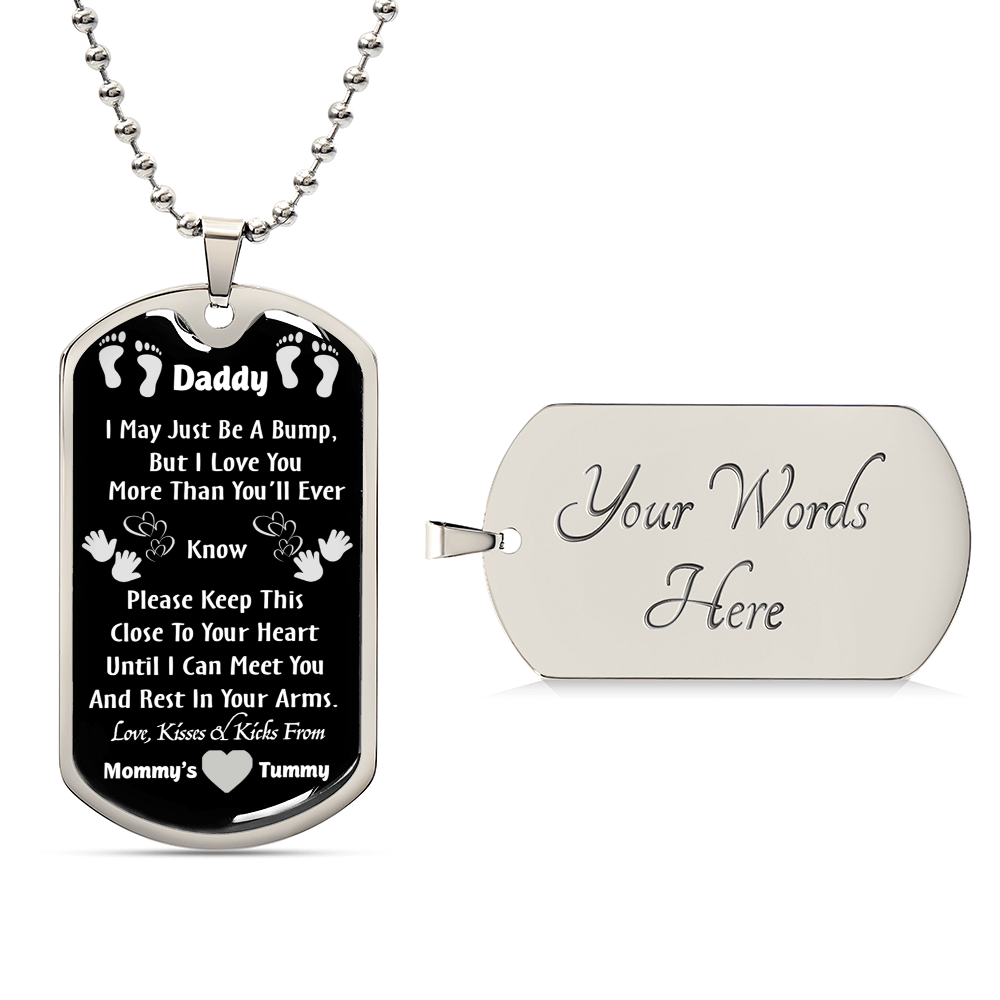 To My Daddy - Army Tag Necklace, Dog Tag Necklace